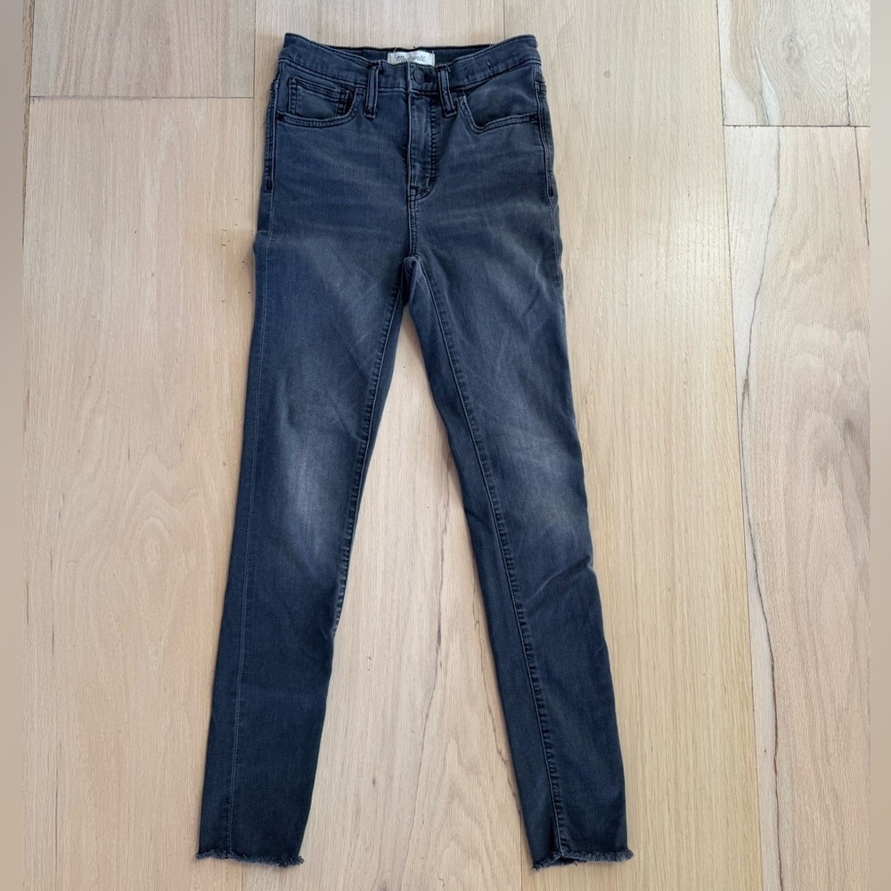 Madewell 9” Mid-Rise Skinny Jeans Charcoal Gray Size 25